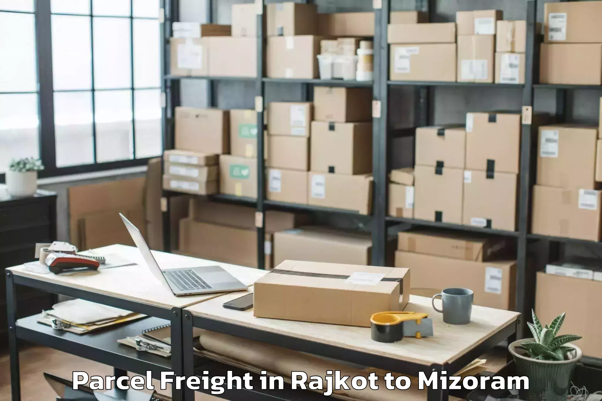 Book Your Rajkot to Serchhip Parcel Freight Today